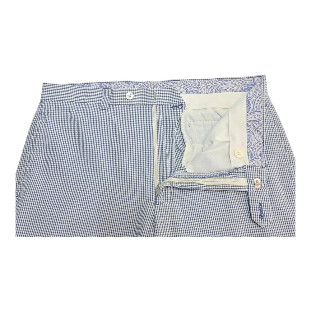 Ivy Heritage Ralph Lauren Pants Men 34x32 Blue Check Cotton Country Club Summer - Picture 3 of 14
